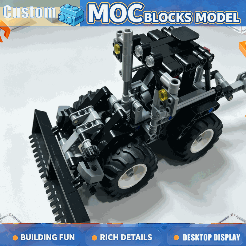 Agriculture Farming Education - 628개 부품으로 구성된 MOC 농장 트랙터